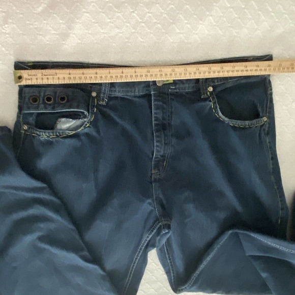 Red Ape Authentic Jeans Dark Wash Denim Embroidered Streetwear - Picture 6 of 16